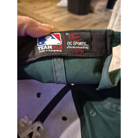 Oakland A’s TEAM MLB OC SPORTS Adjustable Baseball Cap Hat Green/Yellow VGC - Picture 5 of 5